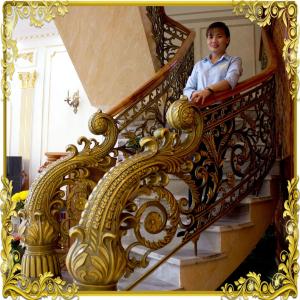 Cầu thang nhôm đúc mẫu 61